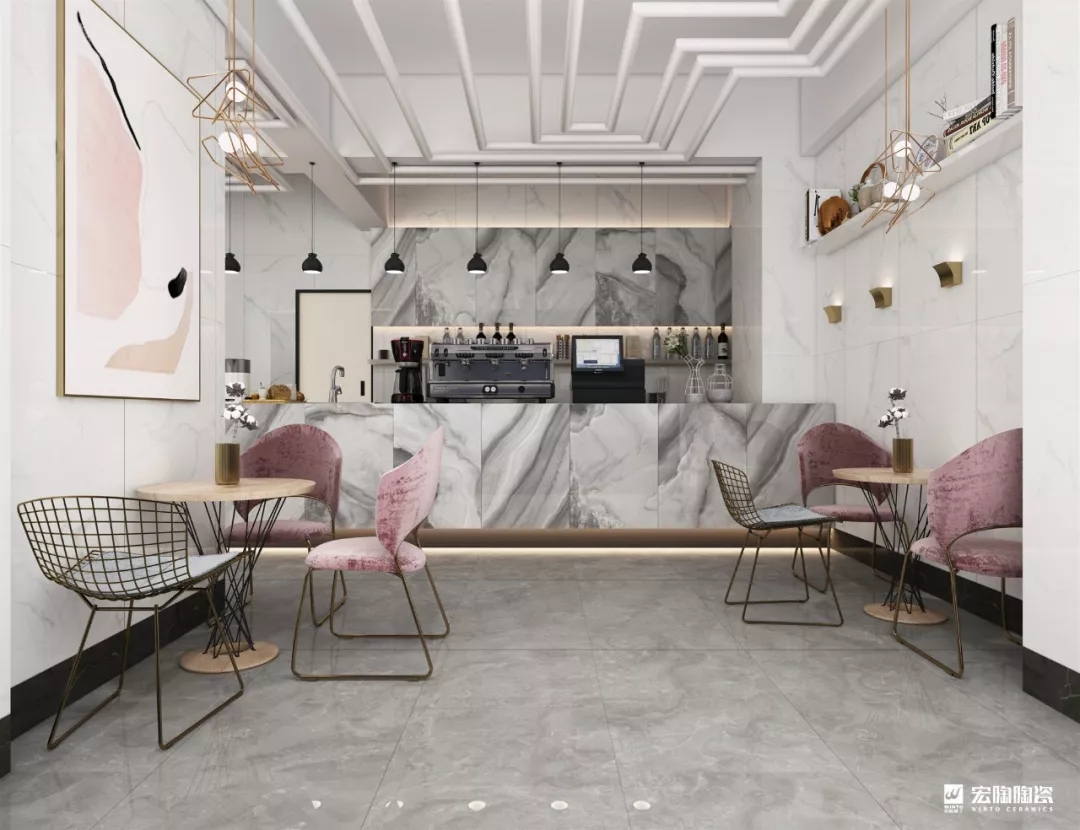 伟德BETVLCTOR1946始于英国餐厅森系瓷砖效果图