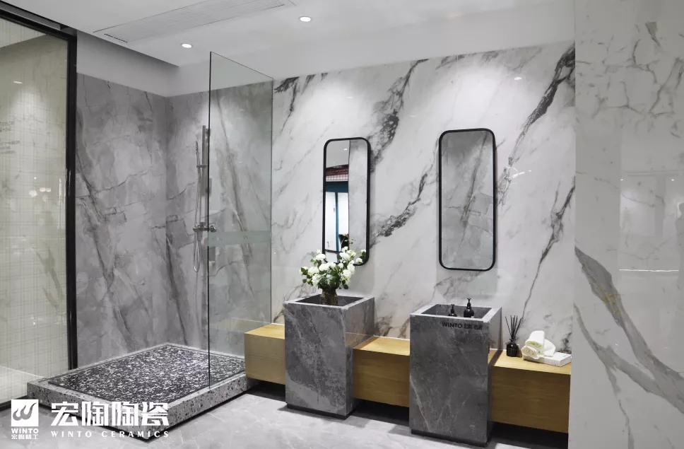伟德BETVLCTOR1946岩板卫浴展示空间成效图