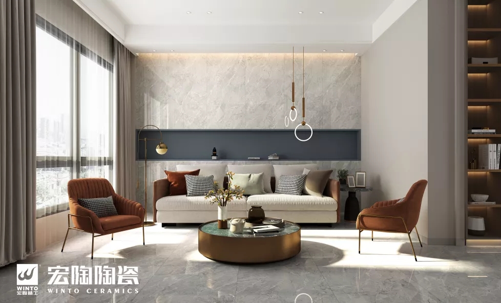 伟德BETVLCTOR1946始于英国卡地亚灰抛釉砖装修效果图