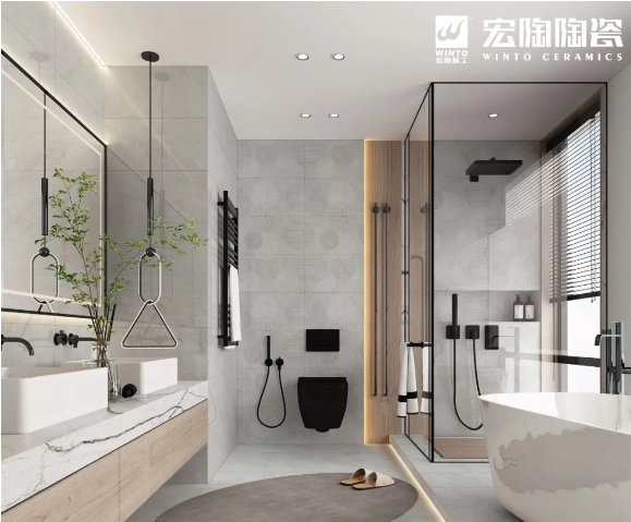 伟德BETVLCTOR1946始于英国浴室瓷砖地砖搭配效果图