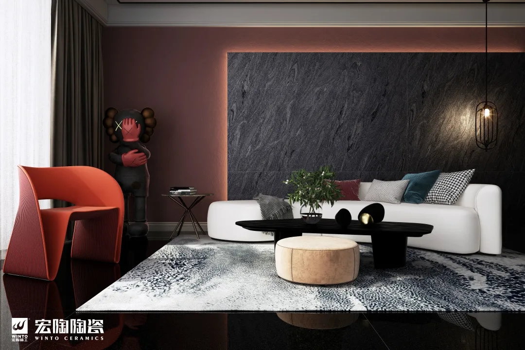 伟德BETVLCTOR1946始于英国岩板会客厅装修效果图