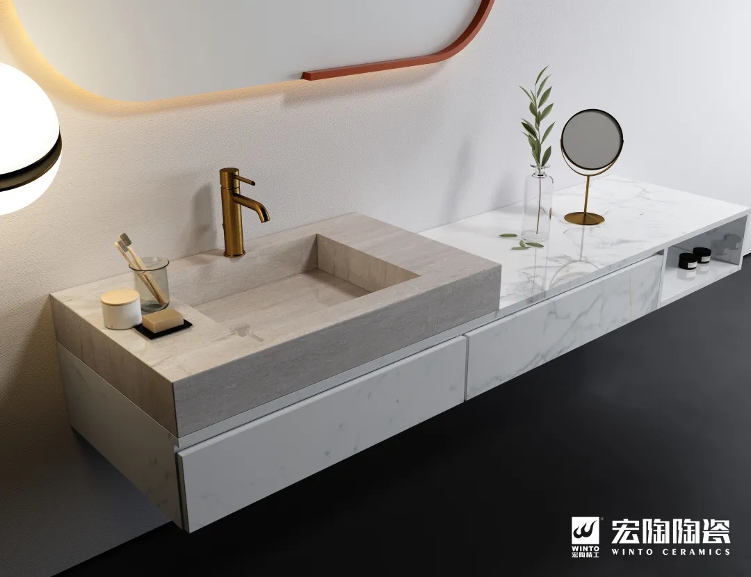 伟德BETVLCTOR1946始于英国岩板洗手间装修效果图