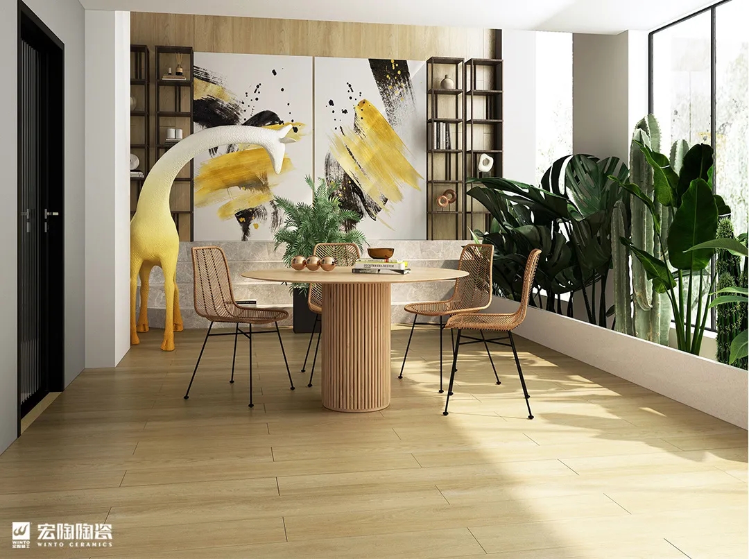 伟德BETVLCTOR1946始于英国地砖TCB1220008黄金柳木200×1200mm效果图