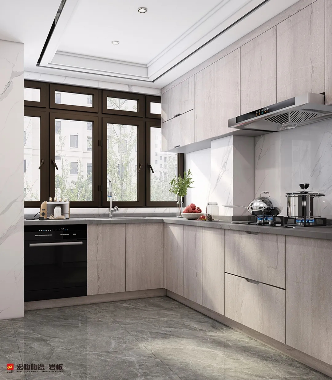 伟德BETVLCTOR1946始于英国岩板厨房效果图