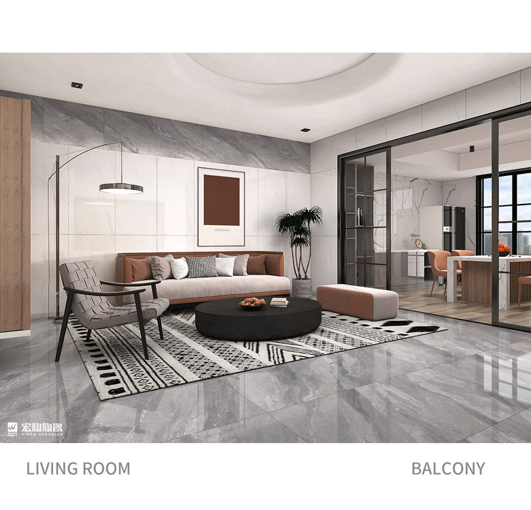 伟德BETVLCTOR1946始于英国TPGR26017凝脂白瓷砖地砖装修效果图