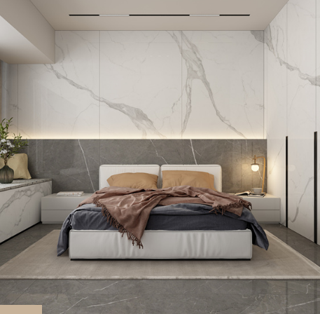 伟德BETVLCTOR1946始于英国岩板1200X2700X9mm深灰装修效果图