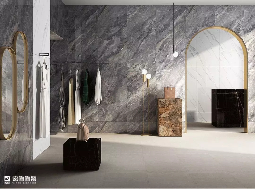 伟德BETVLCTOR1946始于英国璇玑灰TPEBM157005瓷砖地砖装修效果图