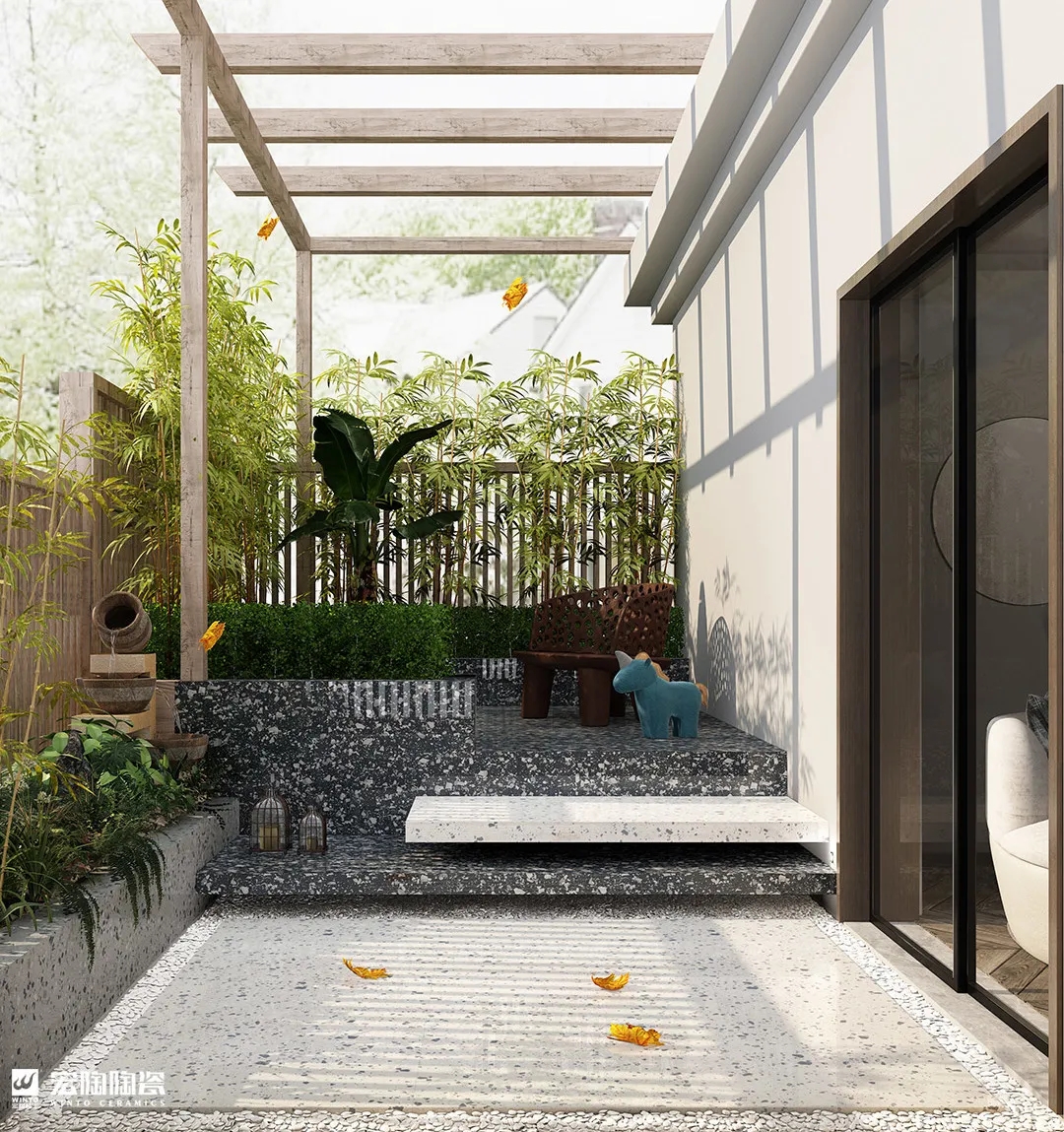 伟德BETVLCTOR1946始于英国马卡龙深黑TPVGM26003M瓷砖地砖效果图