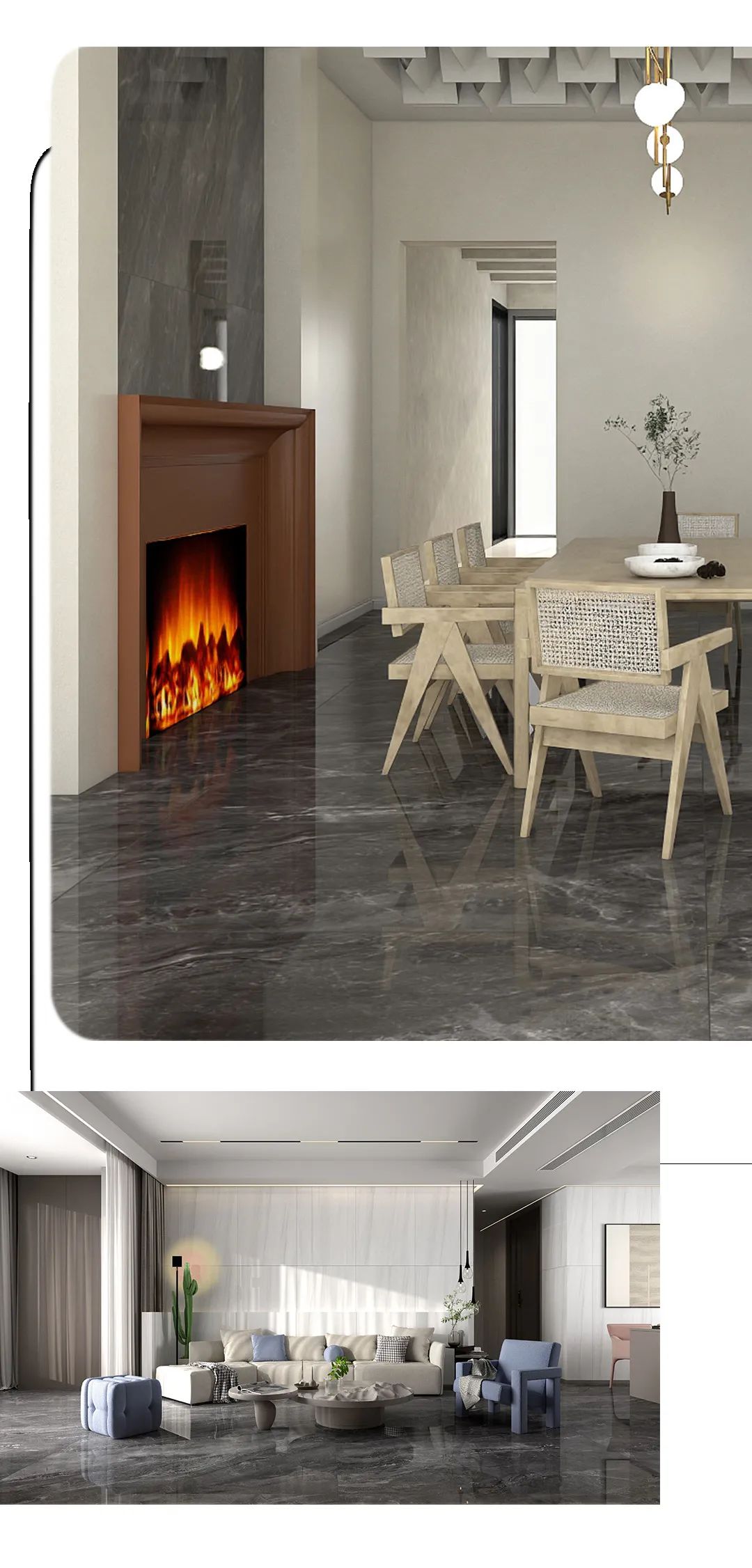 伟德BETVLCTOR1946始于英国900x1800mm陶瓷大板倪克斯黑装修效果图