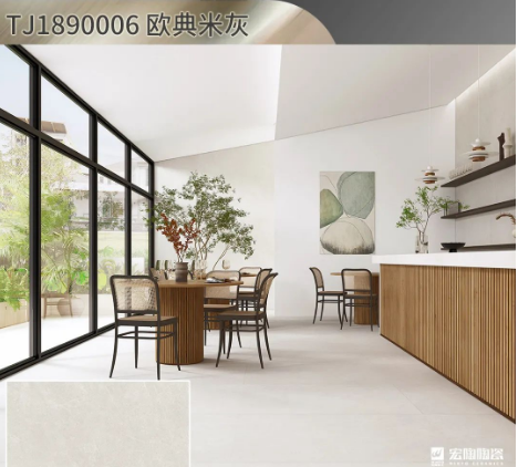 伟德BETVLCTOR1946始于英国欧典米灰陶瓷大板900x1800mm效果图