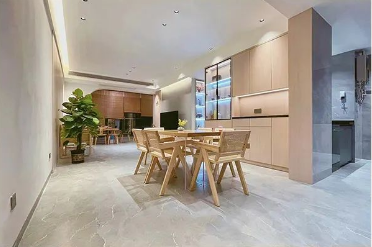 伟德BETVLCTOR1946始于英国质感砖高级灰客厅效果图