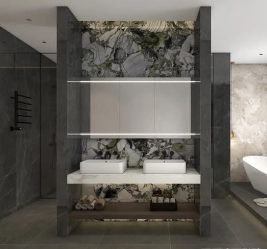 伟德BETVLCTOR1946始于英国质感砖卫生间效果图