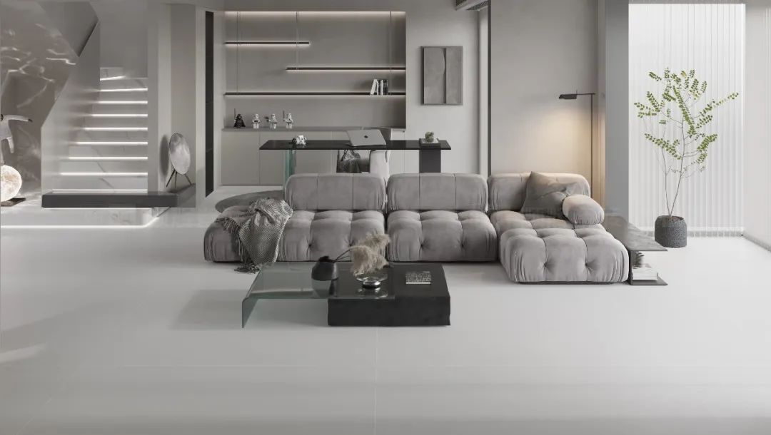 伟德BETVLCTOR1946始于英国陶瓷大板客厅地砖效果图