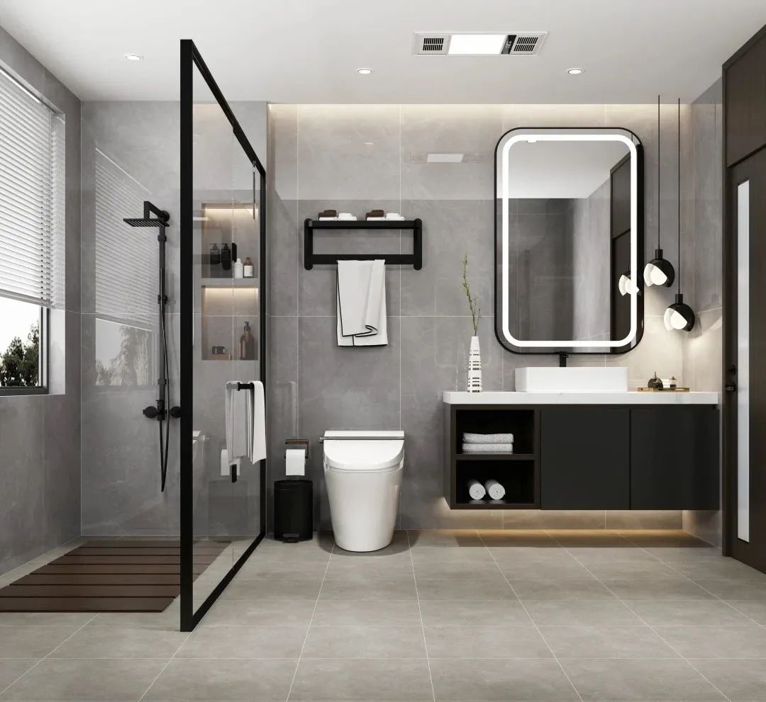 伟德BETVLCTOR1946始于英国干湿疏散的卫浴间地砖装修效果图