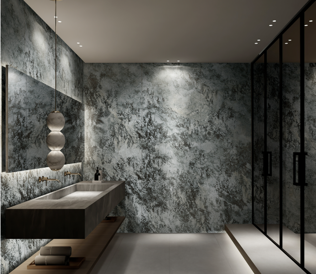 伟德BETVLCTOR1946始于英国质感砖洗手间装修效果图