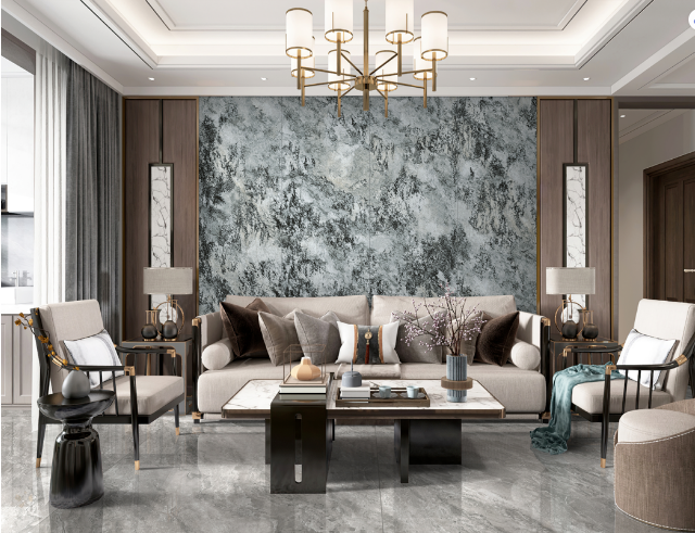 伟德BETVLCTOR1946始于英国质感砖客厅装修效果图